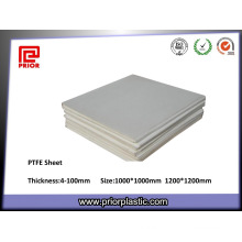 Placa de Teflon PTFE de plástico duro branco Natural